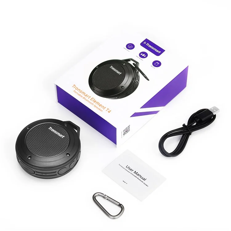 TRONSMART Element T4 Water Resistant Outdoor Bluetooth Speaker - Grey