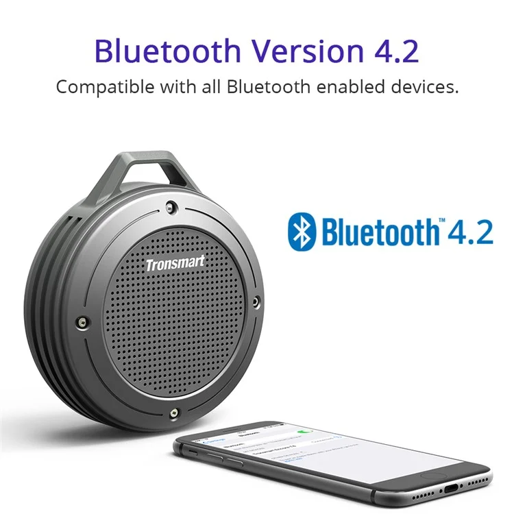 TRONSMART Element T4 Water Resistant Outdoor Bluetooth Speaker - Grey