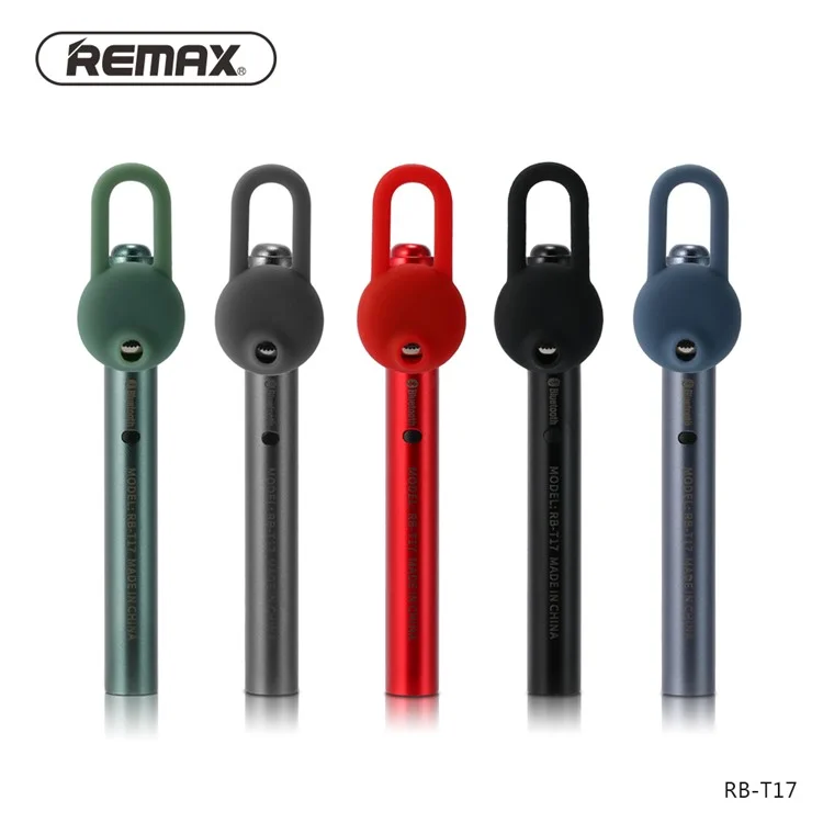 REMAX T17 Wireless Bluetooth 4.1 In-ear Earphones Stereo Business Headsets with Mic - Black
