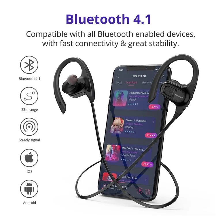 TRONSMART Encore Hydra IPX7 Rated Wireless Bluetooth 4.1 Sports Headphones
