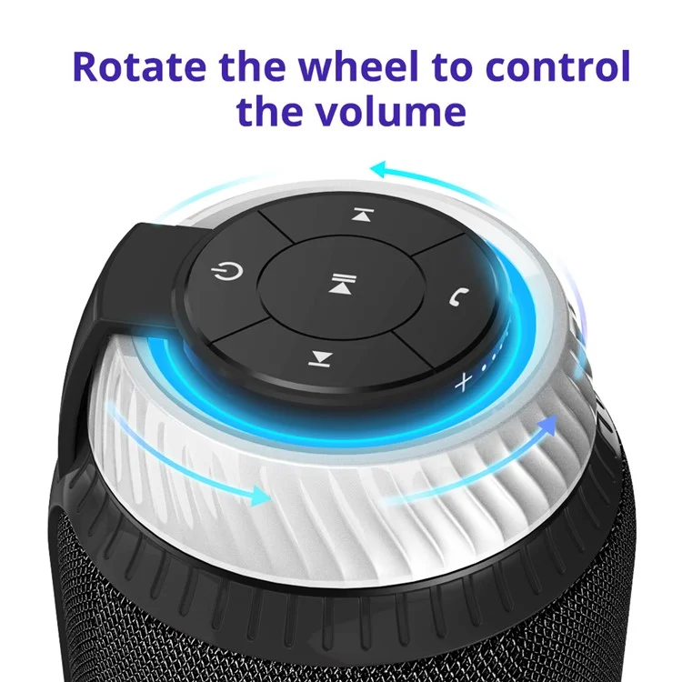 TRONSMART Element T6 DSP Sound Bluetooth Wireless Speaker Supports Aux-input with Mic - Black