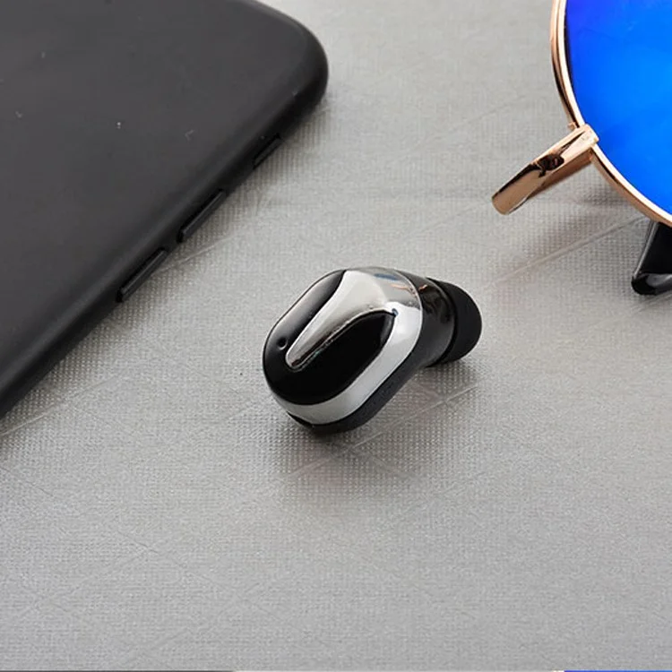 Mini Lightweight Wireless Bluetooth 4.1 DSP Noise Cancellation Earphone with Mic - Black