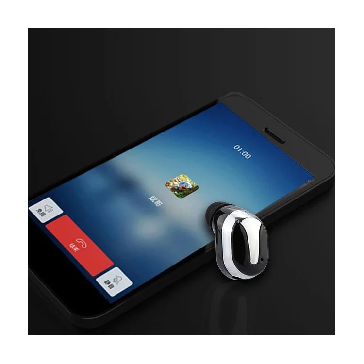 Mini Lightweight Wireless Bluetooth 4.1 DSP Noise Cancellation Earphone with Mic - Black