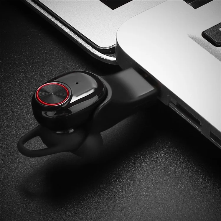 V5 TWS True Wireless Sweatproof Earbuds Bluetooth 4.2 In-ear Earphones with Charging Case - Black