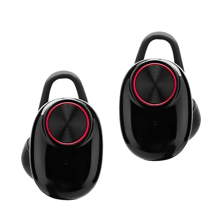 V5 TWS True Wireless Sweatproof Earbuds Bluetooth 4.2 In-ear Earphones with Charging Case - Black