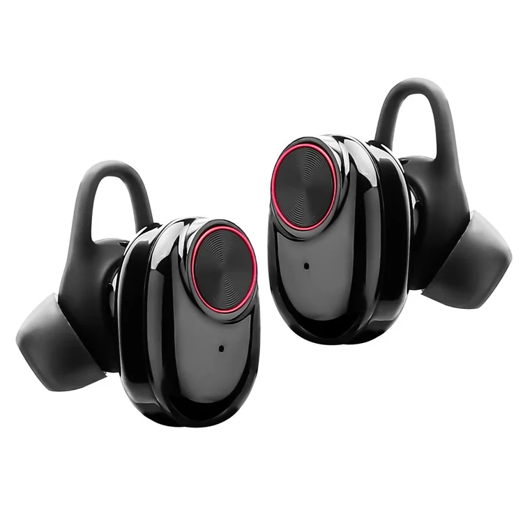 V5 TWS True Wireless Sweatproof Earbuds Bluetooth 4.2 In-ear Earphones with Charging Case - Black
