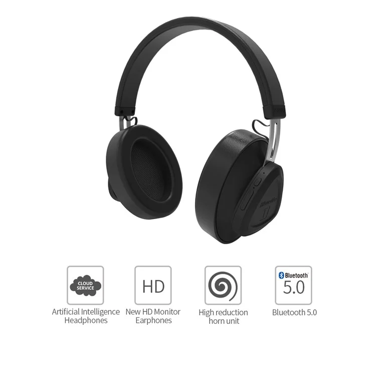 BLUEDIO TM Kabellose Bluetooth-Headsets Stereo-Kopfhörer - Schwarz