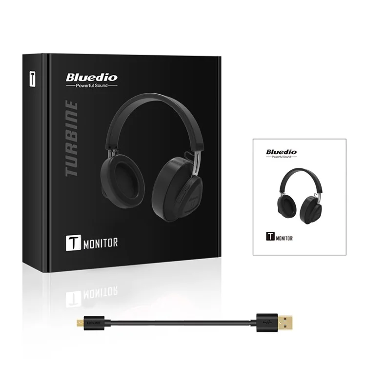 BLUEDIO TM Kabellose Bluetooth-Headsets Stereo-Kopfhörer - Schwarz