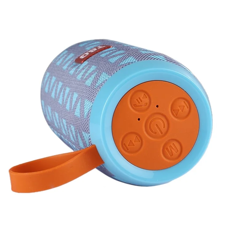 TG106 Multi-function Portable Bluetooth Speaker with MIC Support TF Card FM Hands-free - Cyan/Grey