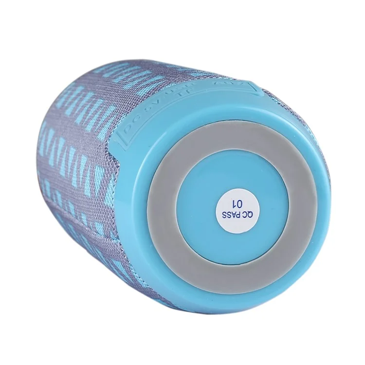 TG106 Alto-falante Bluetooth portátil multifuncional com suporte para microfone TF Card FM Mãos-livres - Ciano/Cinza
