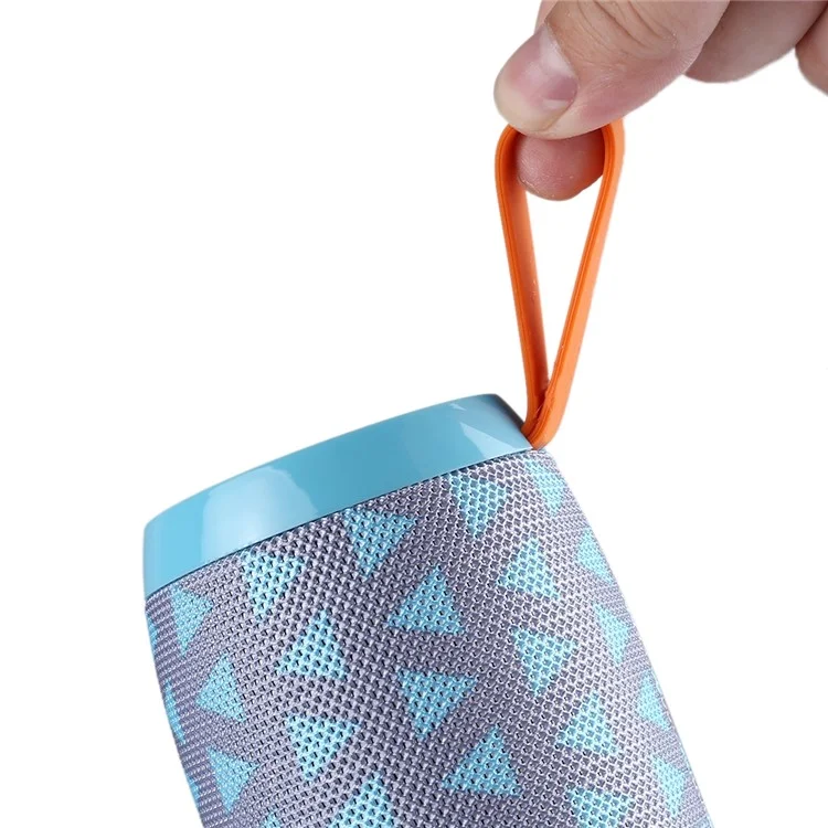 TG106 Alto-falante Bluetooth portátil multifuncional com suporte para microfone TF Card FM Mãos-livres - Ciano/Cinza