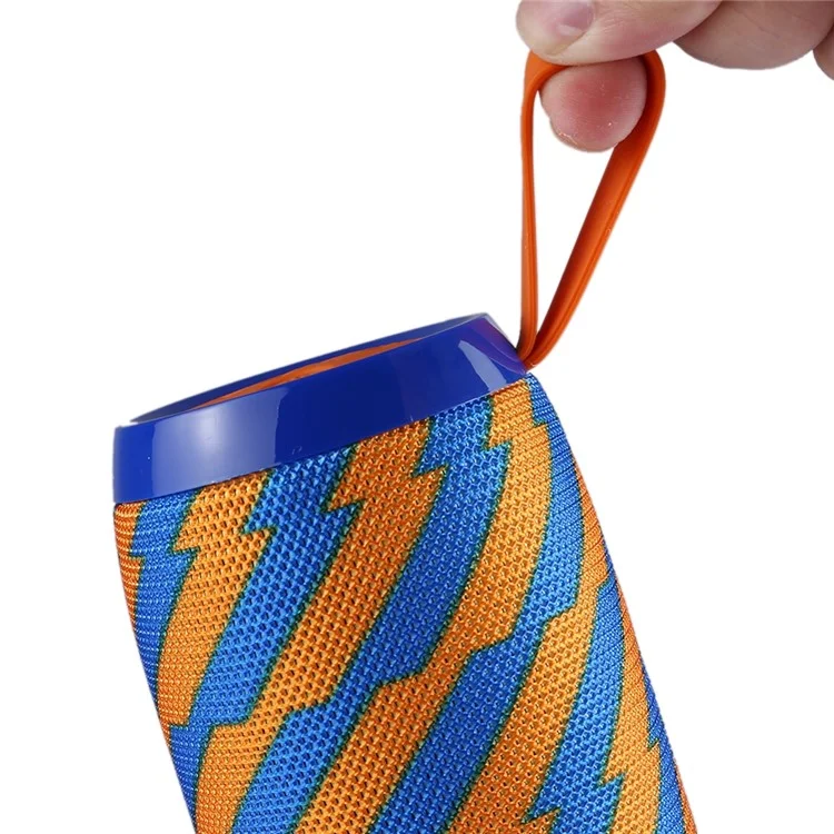 TG106 Rechargeable USB Multi-function Bluetooth-compatible Speaker with MIC Support TF Card FM Hands-free - Blue/Orange