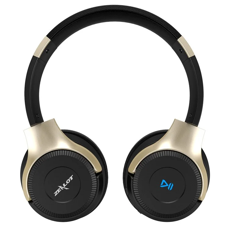 ZEALOT B26 Over-ear Wireless Bluetooth-compatible Headphone with Mic Support TF Card/Aux-in - Black / Gold