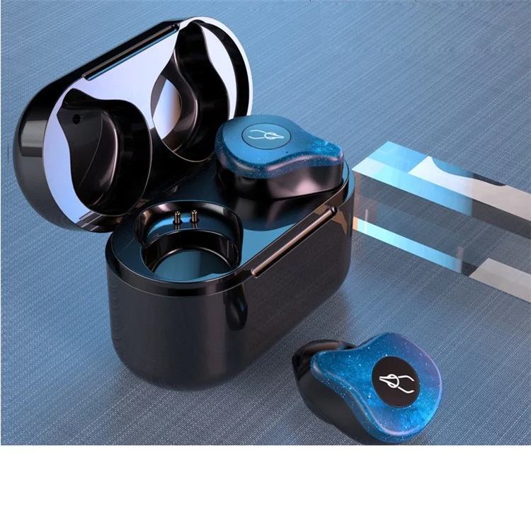 SABBAT X12 Pro TWS Sports Headset Fones de Ouvido Bluetooth Sem Fio Fones de Ouvido HiFi com Estojo de Carregamento Portátil - Midnight