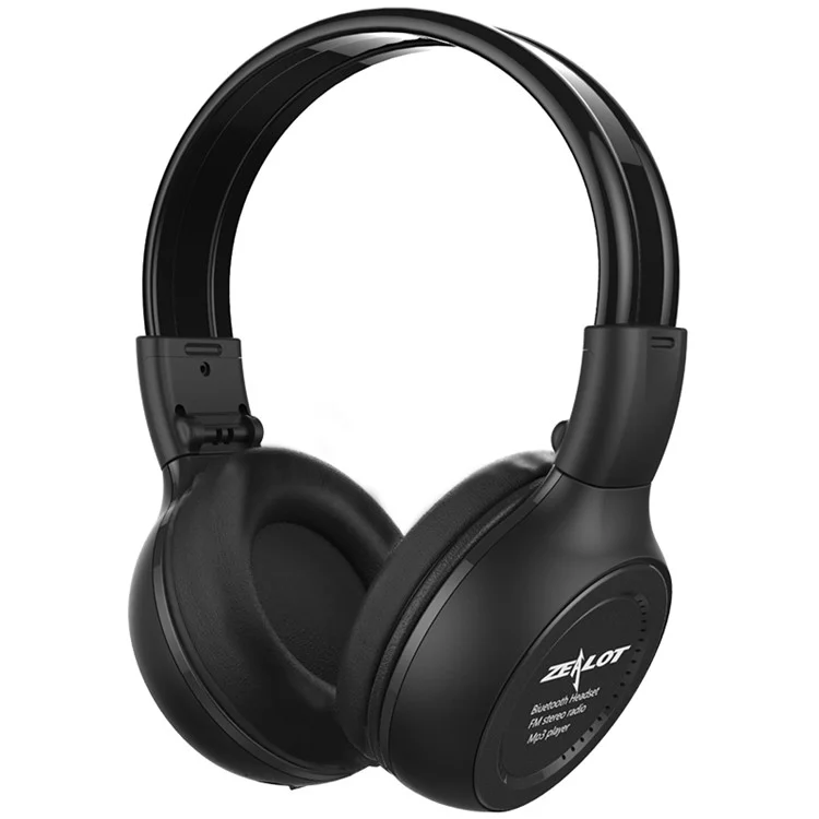 ZEALOT B570 Hifi Bluetooth Auriculares Stereo Esego Innerlado Calida Aholes de Arestos de Música FM Radio TF Tarjeta - Negro