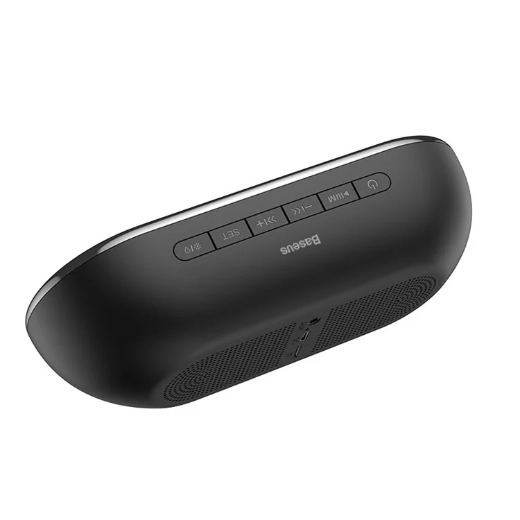 BASEUS Encok 4 en 1 Haut-parleur stéréo sans fil à basse lourde Réveil Bluetooth E09 - Noir