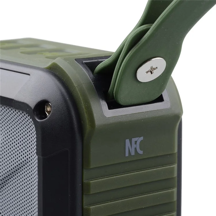 W-KING S7 Outdoor Waterproof Bluetooth Speaker with Mic Support NFC - Army Green