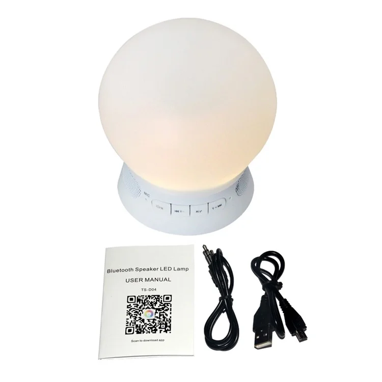Bluetooth 4.0 Speaker LED Mood Light APP Control Support AUX-in TF Card (TS-D04)