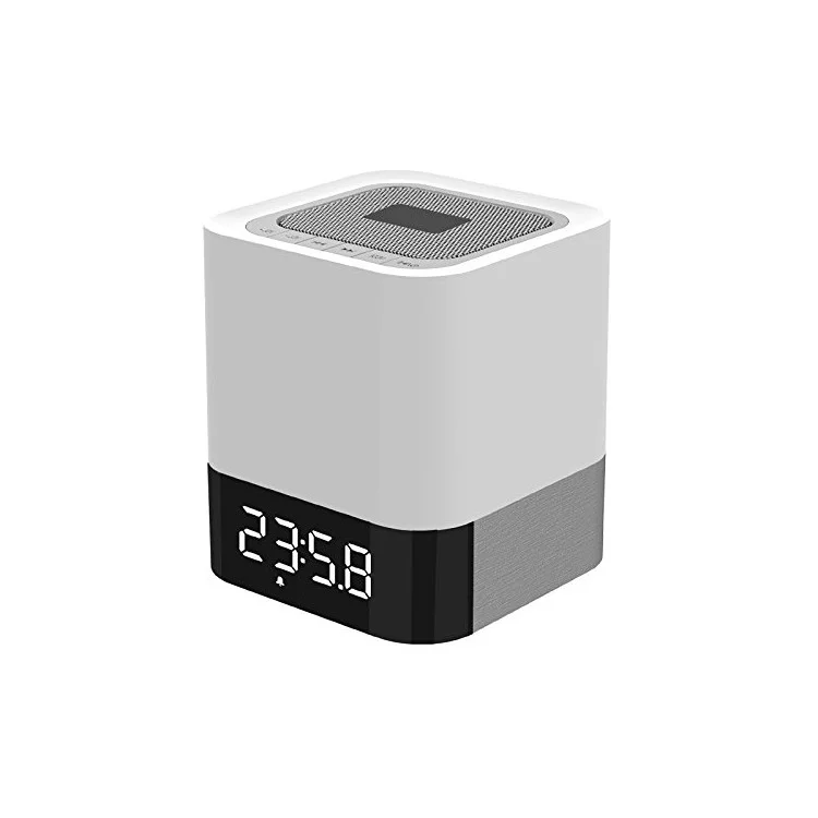 DY28 MUSKY Wireless Bluetooth Speaker with Touchable LED Table Lamp Alarm Clock