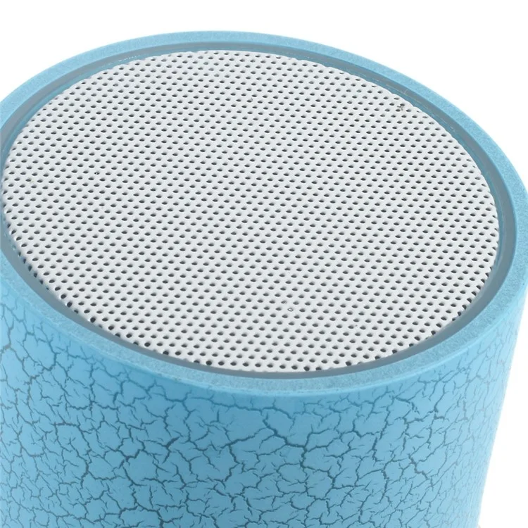 Crack Pattern A9 Stereo Bluetooth Hands-free Speaker with LED Lights Support TF Card - Blue