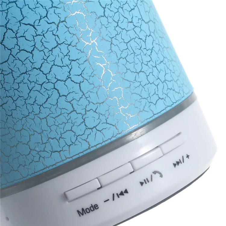 Crack Pattern A9 Stereo Bluetooth-compatible Hands-free Speaker with LED Lights Support TF Card - Blue