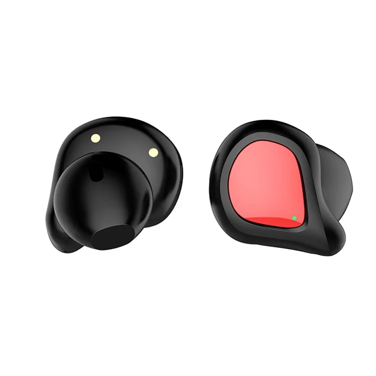 TWS Wireless Bluetooth-compatible 5.0 Earphone Headset Waterproof Sports Headphone with Charging Bin - Red