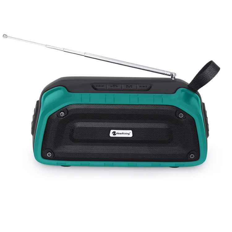 NEWRIXING NR906F Portable Bluetooth-compatible Speaker Built-in Microphone TF Slot FM (CE Certificate) - Green