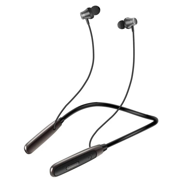 Q1 Sports Neck Hanging Bluetooth-compatible 5.0 Headset Neckband Waterproof Running Stereo Wireless Earphone - Black