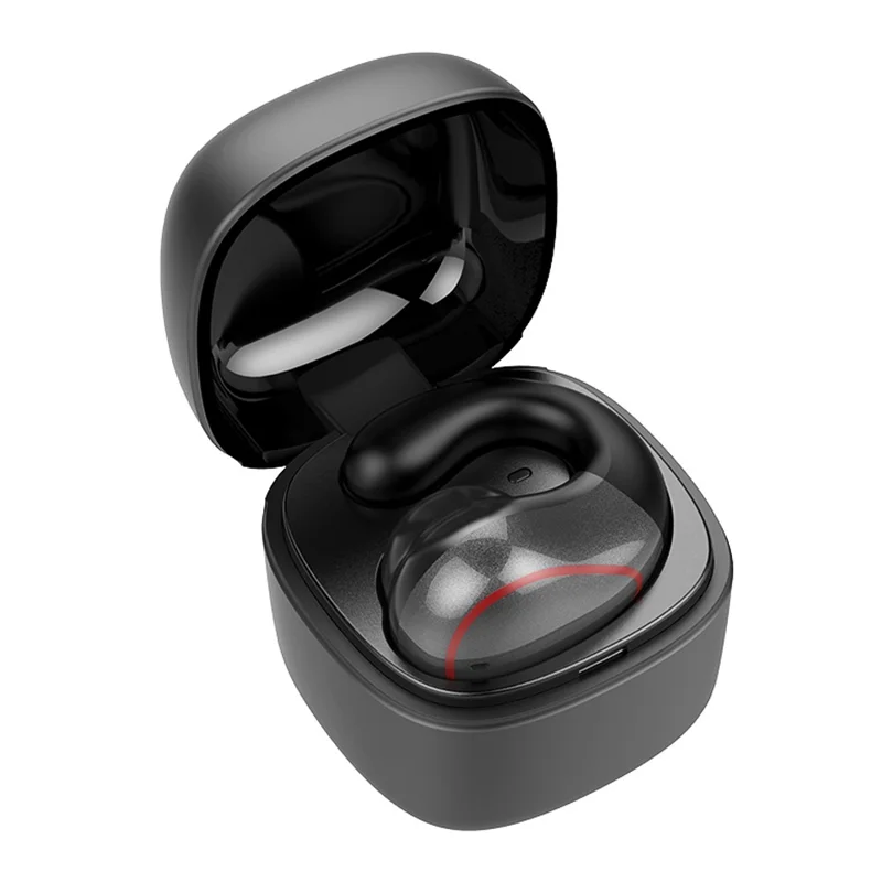 سماعة رأس لاسلكية T25 للأعمال، سماعات أذن بلوتوث 5.0 بنمط القلنسوة - رمادي