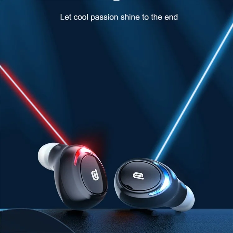 M-U8 TWS Wireless Bluetooth-compatible 5.0 Digital Display Earbuds Bluetooth-compatible Earphones - Black