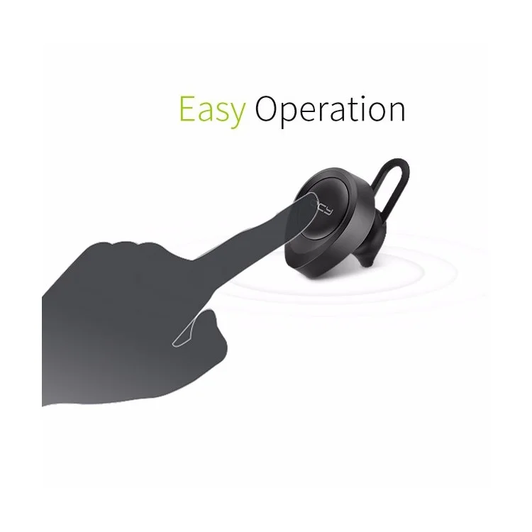 QCY J11 Mini Wireless Bluetooth 4.1 In-ear Earphone with English Voice Prompt - Black