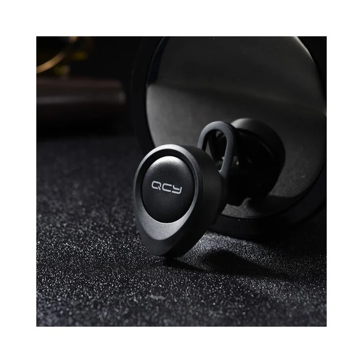 QCY J11 Mini Wireless Bluetooth 4.1 In-ear Earphone with English Voice Prompt - Black