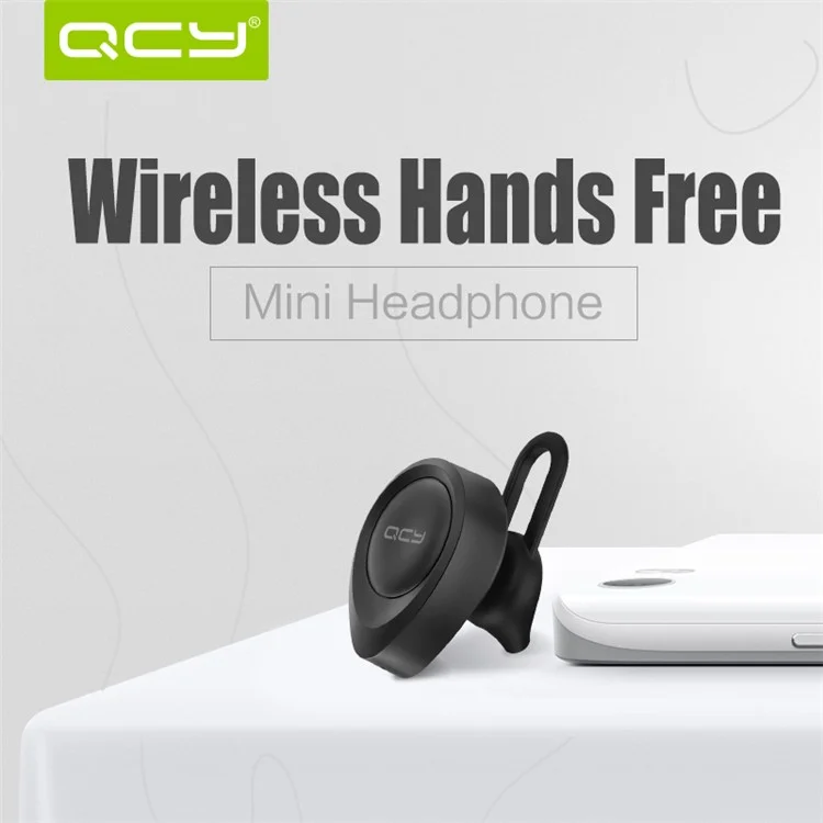 QCY J11 Mini Wireless Bluetooth 4.1 In-ear Earphone with English Voice Prompt - Black