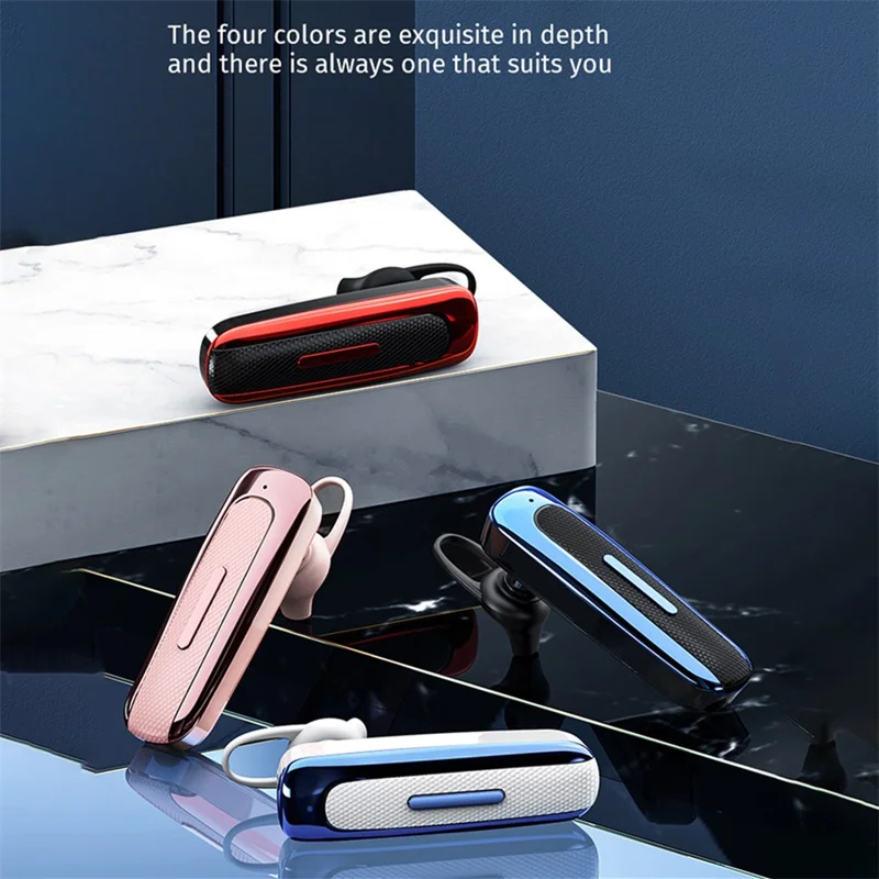 E1 Business Style Bluetooth-compatible 5.0 Earbuds Ear-hook Wireless Stereo Earphones - Black/Red