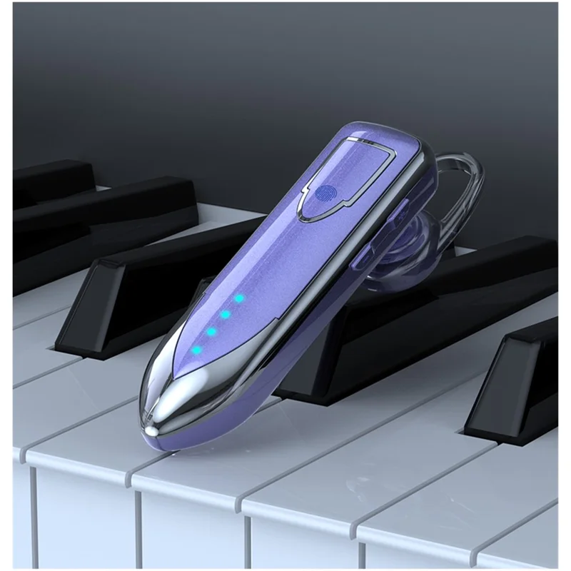 ME-3 Single Bluetooth-compatible 5.0 Headset HiFi Sound Business TWS Wireless Earphone - Purple