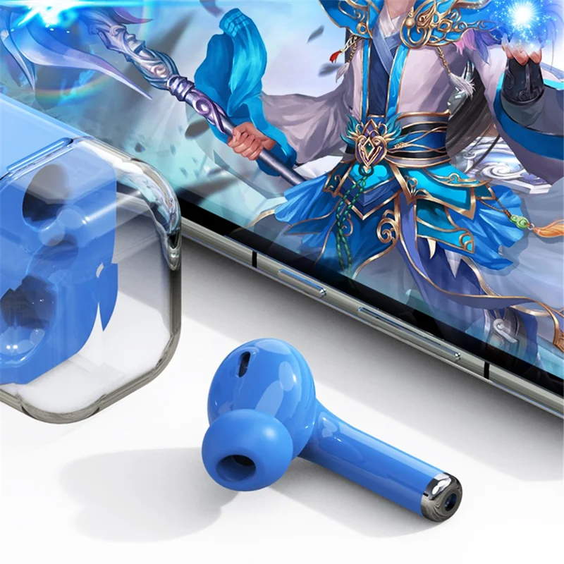 M-A8 Single Ear Bluetooth-compatible Headset In Ear Music Wireless Earbuds Sports Invisible Earphone with Charging Case - Blue