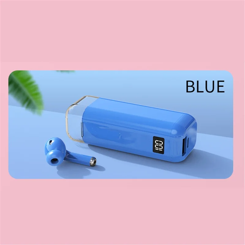 M-A8 Single Ear Bluetooth-compatible Headset In Ear Music Wireless Earbuds Sports Invisible Earphone with Charging Case - Blue