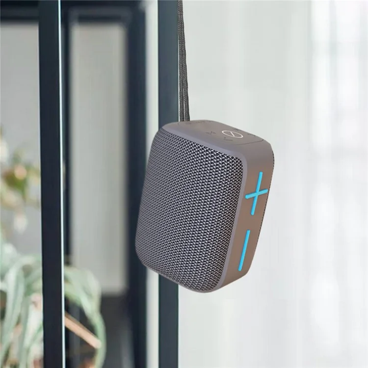 HOPESTAR P16 Portable Outdoor Rechargeable Waterproof Bluetooth-compatible Speaker FM Radio Wireless Music Subwoofer - Grey