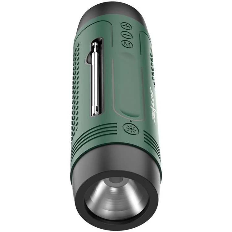 ZEALOT A2 Portable Wireless Bluetooth-compatible Speaker Outdoor Waterproof FM Music Subwoofer with Flashlight - Green