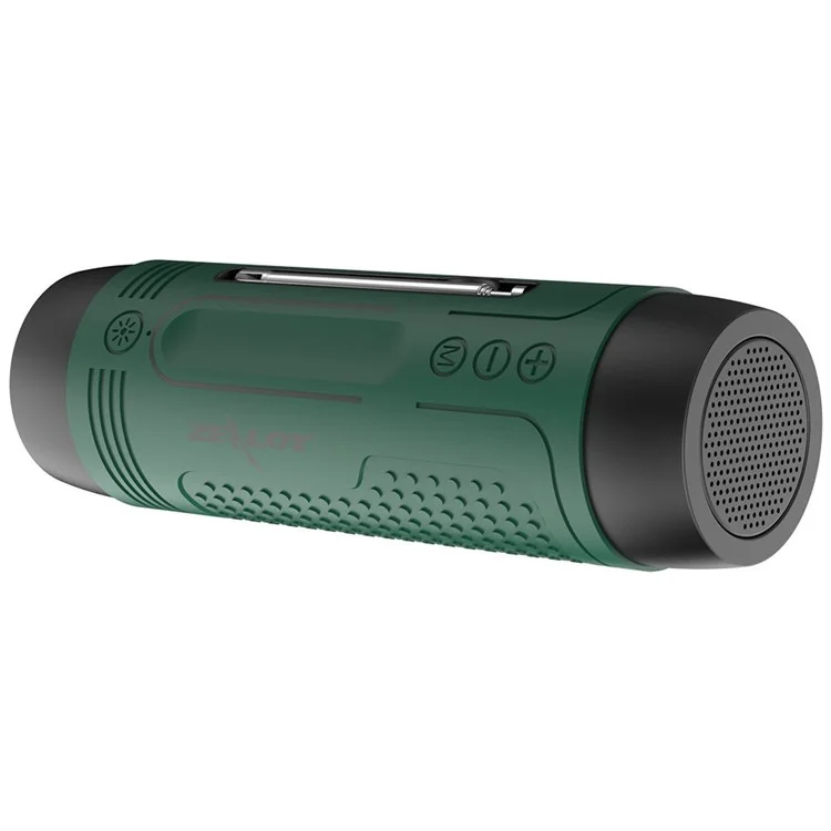 ZEALOT A2 Portable Wireless Bluetooth-compatible Speaker Outdoor Waterproof FM Music Subwoofer with Flashlight - Green
