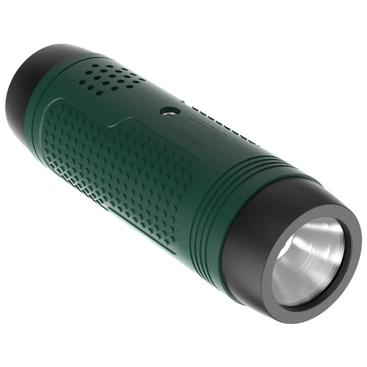 ZEALOT A2 Portable Wireless Bluetooth-compatible Speaker Outdoor Waterproof FM Music Subwoofer with Flashlight - Green