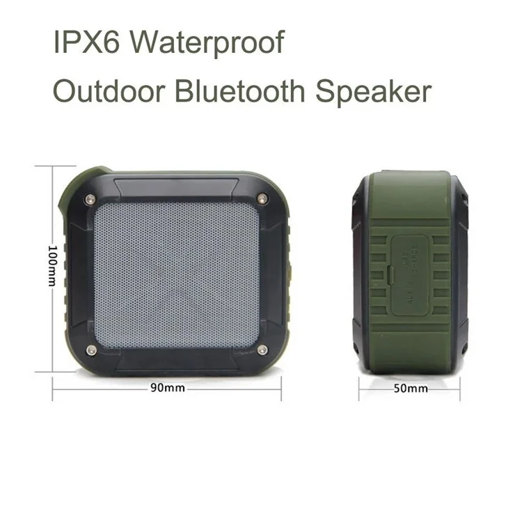 W-KING S7 Tragbare Bluetooth 5.0 Lautsprecher Outdoor-Radfahren Wasserdichte FM TF-Kartenmusik-Subwoofer - Grün