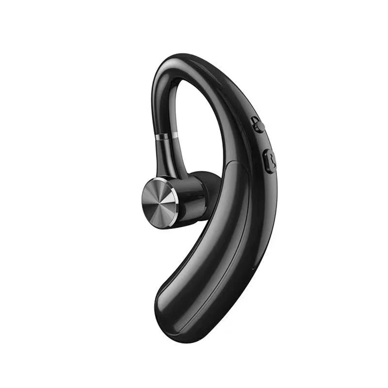 F18 180 Degrees Rotating Business Single Ear Wireless Bluetooth-compatible Earhook Headset Waterproof Music Calling Earphone - Black