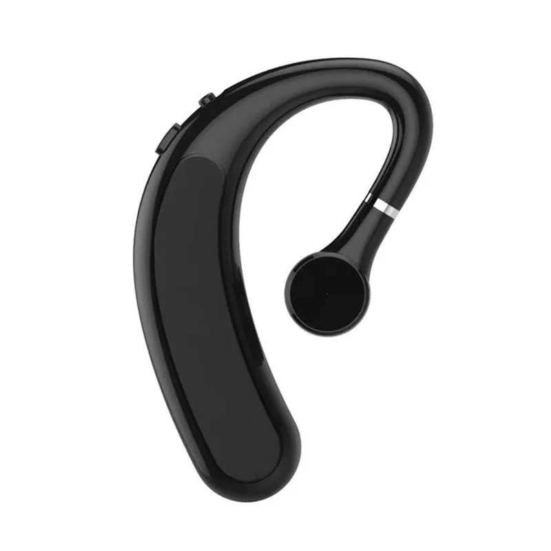 F18 180 Degrees Rotating Business Single Ear Wireless Bluetooth-compatible Earhook Headset Waterproof Music Calling Earphone - Black
