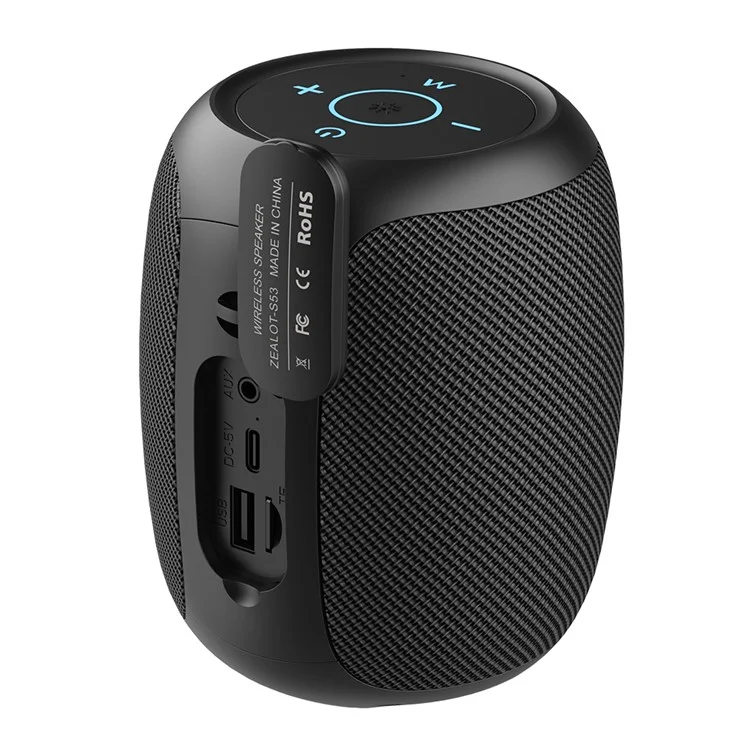 ZEALOT S53 20W Portable TWS Wireless Speaker al Aire Libre Bluetooth Bluetooth Música Subwoofer - Negro