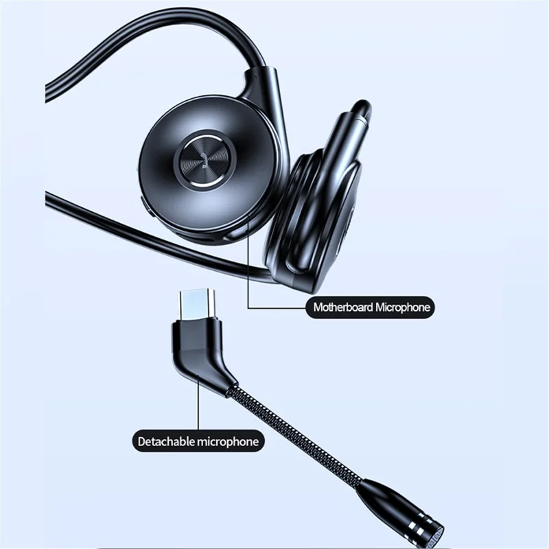 M-1 Bone Conduction Touch Wireless Bluetooth-compatible Earphone Driving Running Sport Dual Microphone Stereo Headset - Red