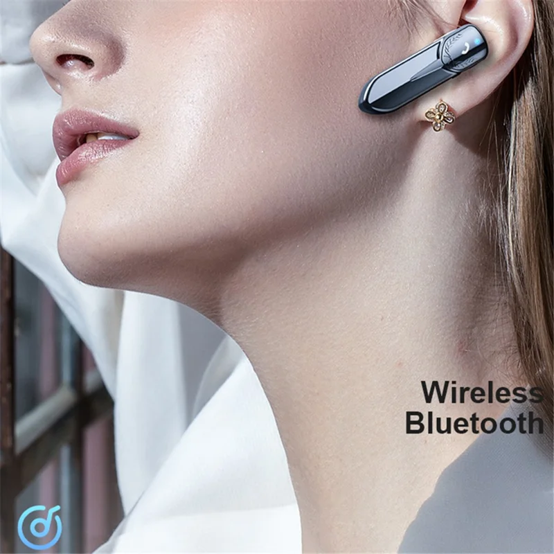 M81 Business Single Ear Wireless Bluetooth-compatible 5.2 Headset Hands-free Call Music Stereo Earphone - Silver
