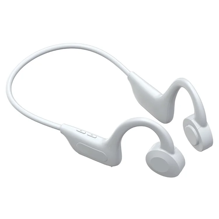 H801 Bone Conduction Headphone Bluetooth Neckband Calling Music Earphone Wireless Sports Stereo Headset Support TF Card - White