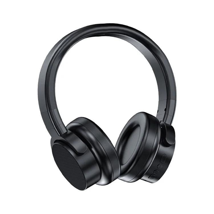 Fone de Ouvido Bluetooth Sem Fio A53 Estéreo Música com Ligação de Cartão TF Rádio FM - Preto