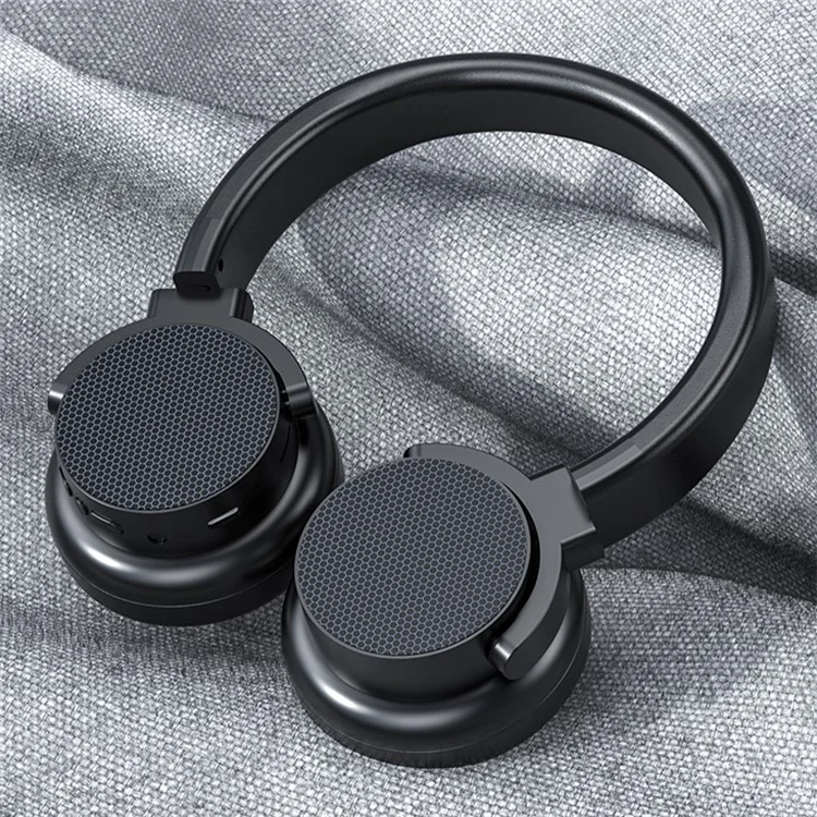 Fone de Ouvido Bluetooth Sem Fio A53 Estéreo Música com Ligação de Cartão TF Rádio FM - Preto